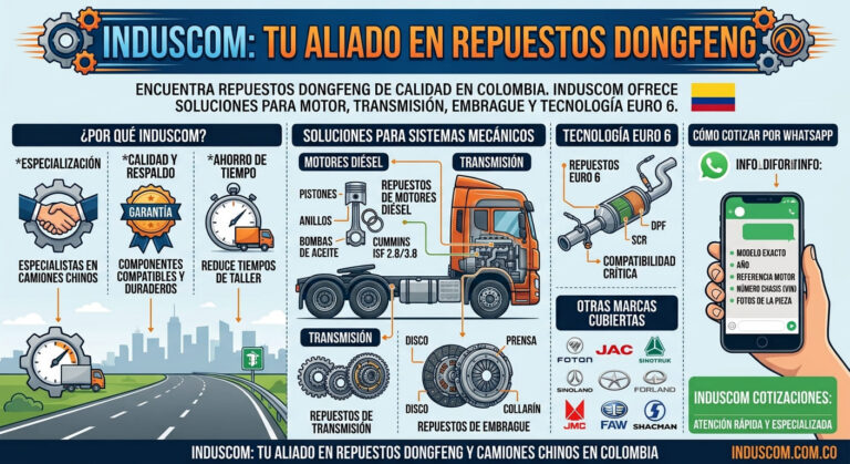 Induscom: tu aliado en repuestos Dongfeng