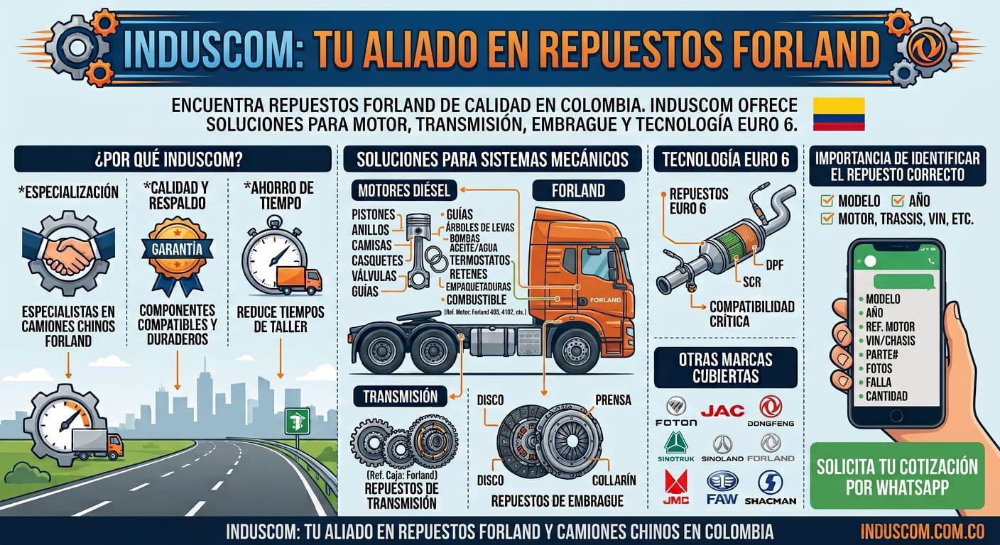 Induscom: tu aliado en repuestos Forland
